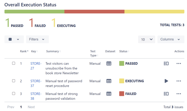 overall-execution-status-report