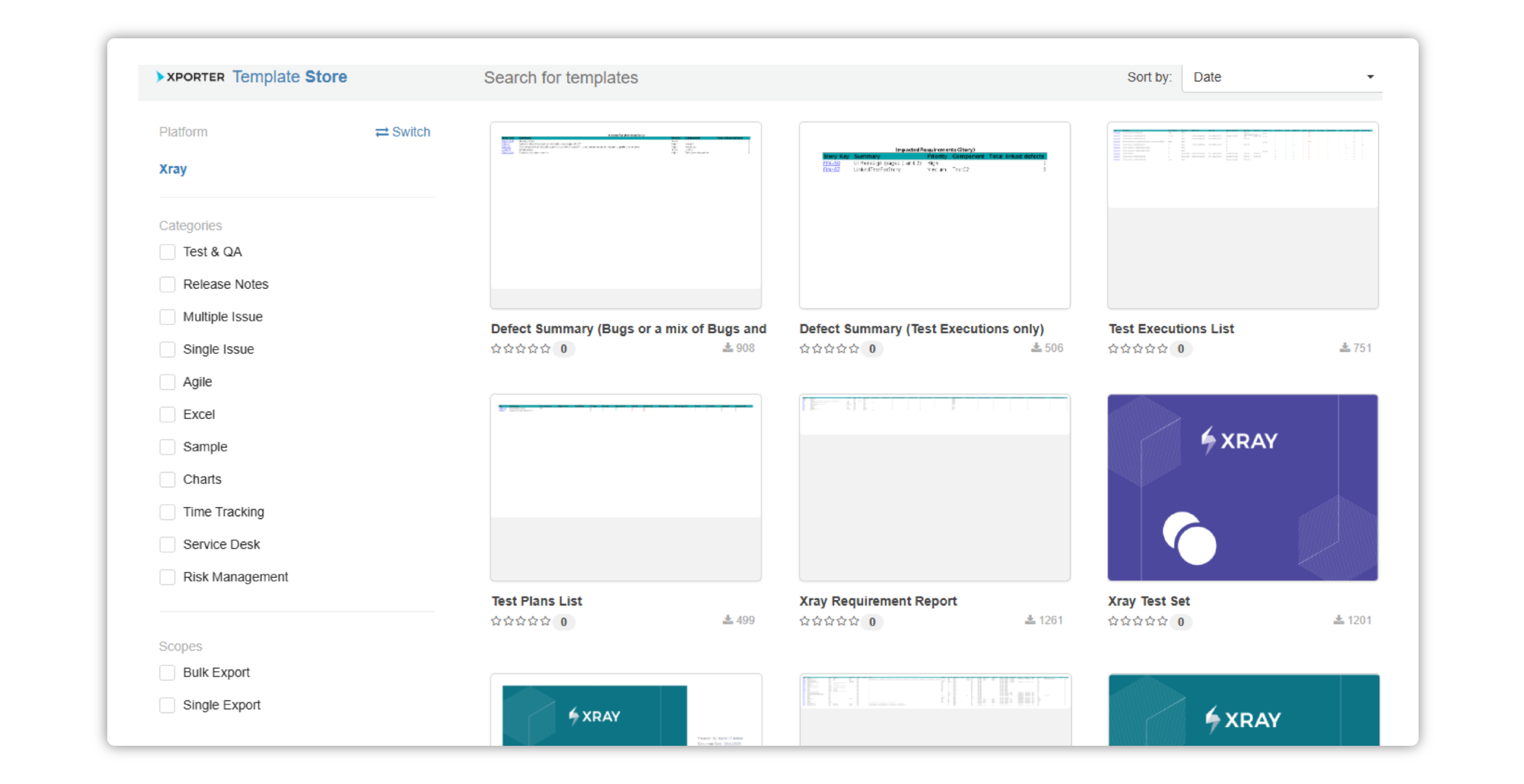Xray Customizable Reports