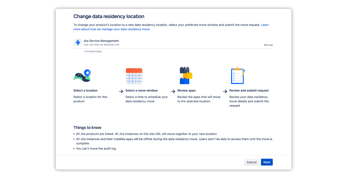 Xray Data Residency Security Change