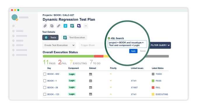 Xray Enterprise Dynamic Regression Test Plan