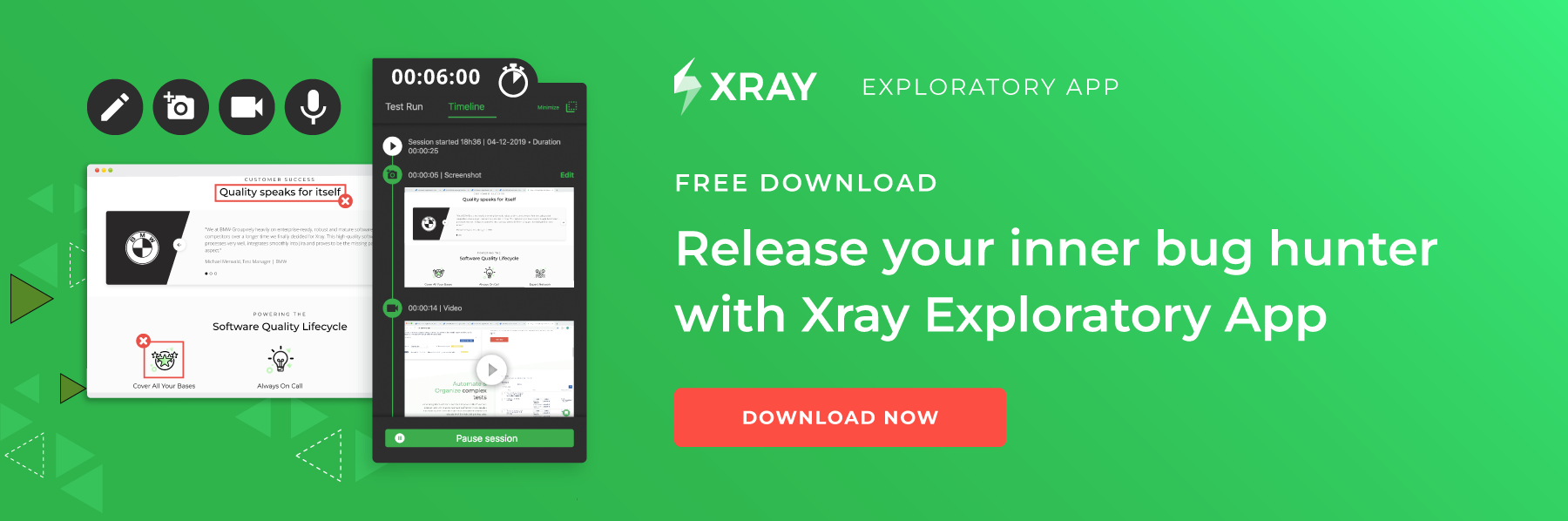 Xray Exploratory App for exploratory testing