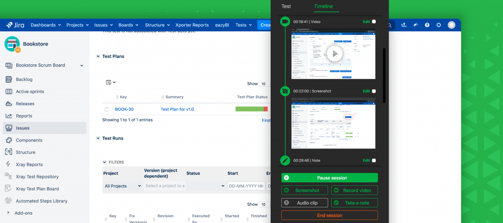 Xray Exploratory App Timeline - Xray