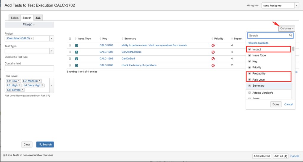 To sort a column (i.e custom field) by descending/ascending order, just click on the column name.